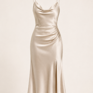 Satin Finish Midi Dress